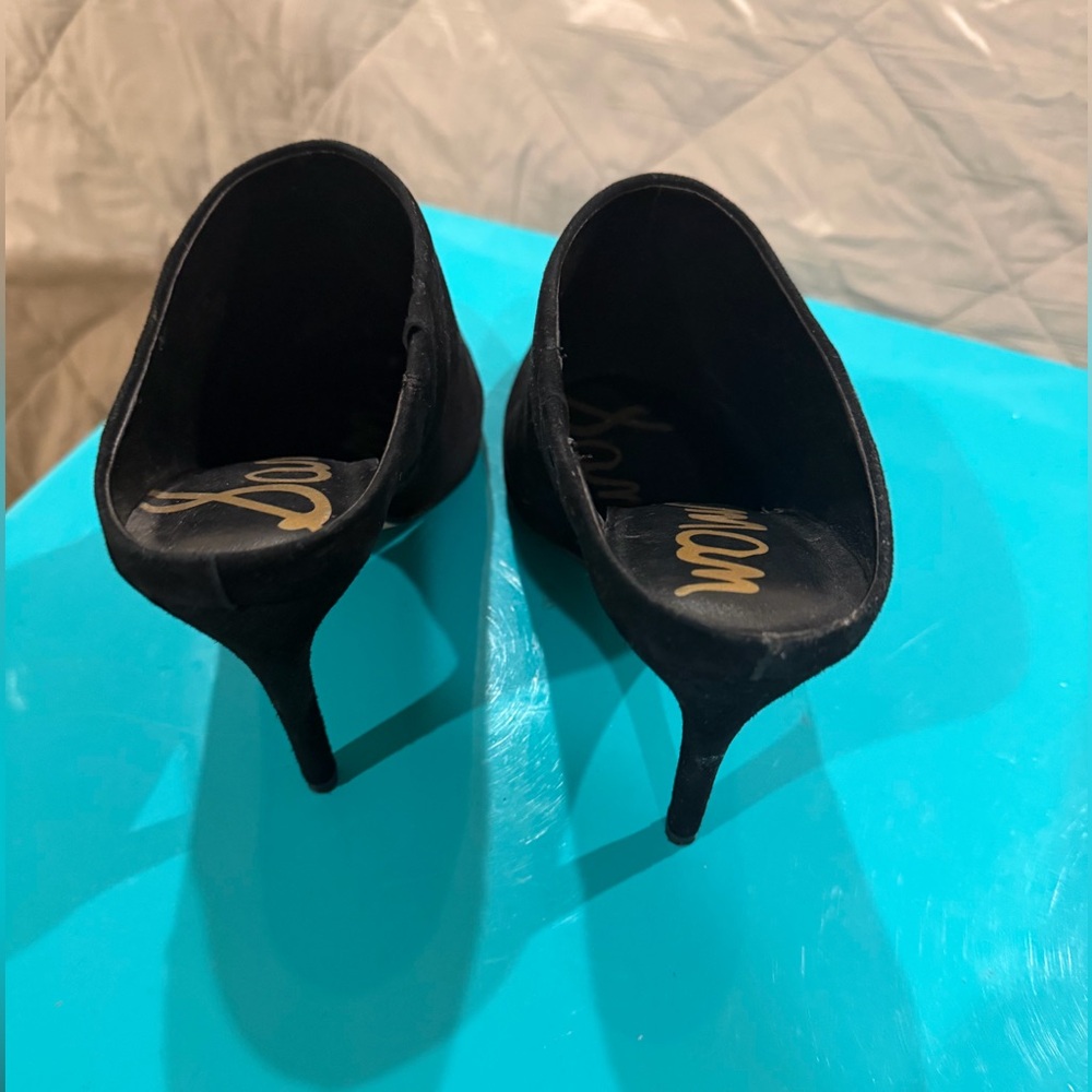 Sam Edleman Black Suede Mules - size 6! - Picture 2 of 5